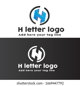 H letter logo design, letter logo