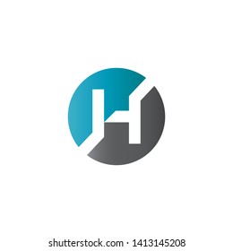 H Letter Logo Design Circle