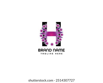 Monograma de diseño de logotipo de letra H