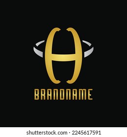 
El diseño del logotipo de la letra h es sencillo pero se ve elegante e icónico