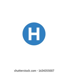 H letter logo design template vector
