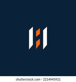 H letter logo design template elements. Modern abstract digital alphabet letter logo. Vector illustration.