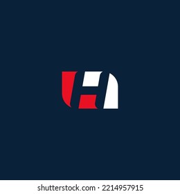 Elementos de plantilla de diseño de logotipo de letra H. Logo de la letra digital abstracta moderna. Ilustración vectorial.