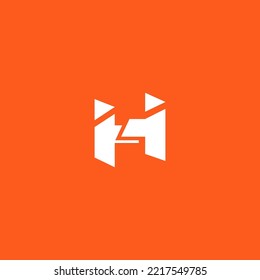 H letter logo design template elements. Modern abstract digital alphabet letter logo. Vector illustration.