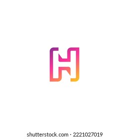 H letter logo design template elements. Modern abstract digital alphabet letter logo. Vector illustration. Colorful H letter logo.