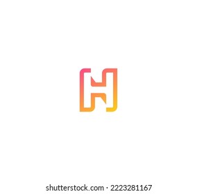 H letter logo design template elements. Modern abstract digital alphabet letter logo. Vector illustration.