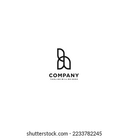 plantilla de diseño de logotipo de letra h