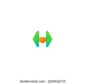 H letter logo design template elements. Modern abstract digital alphabet letter logo. Vector illustration.