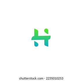 H letter logo design template elements. Modern abstract digital alphabet letter logo. Vector illustration.
