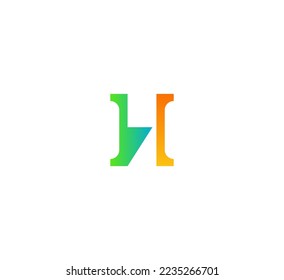 H letter logo design template elements. Modern abstract digital alphabet letter logo. Vector illustration.