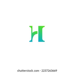Elementos de plantilla de diseño de logotipo de letra H. Logo de la letra digital abstracta moderna. Ilustración vectorial.