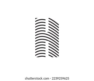 Elementos de la plantilla de diseño del logotipo de la letra H