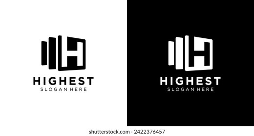 Plantilla de diseño de logotipo de letra H