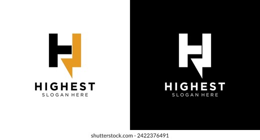 Plantilla de diseño de logotipo de letra H