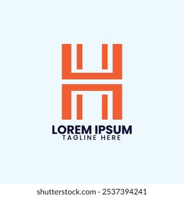 H letter logo design template for business branding