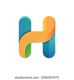 h letter logo design template 