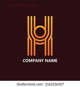Logo-Design für H-Buchstaben, einzigartiges Logo