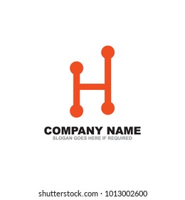 H letter logo design vector icon template