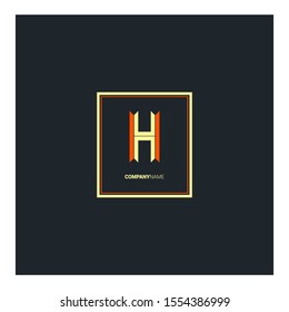 H letter logo design vector element template