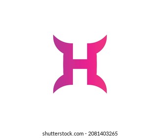 Plantilla vectorial de diseño de logotipo de letra H