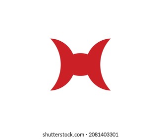 Logo-Design für H-Buchstaben, Vektorgrafik-Vorlage