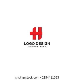 Design des H-Letter-Logos, Vektorgrafik