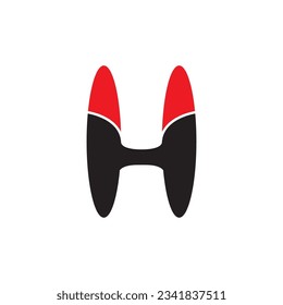 vector de diseño de logotipo de letra H