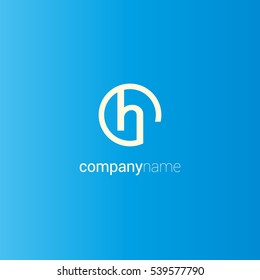 H Letter logo design vector element