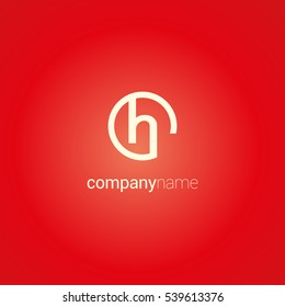 H Letter logo design vector element
