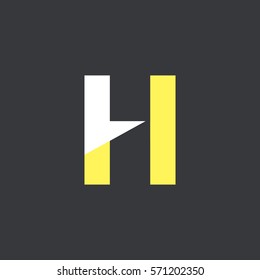 H Letter logo design vector element