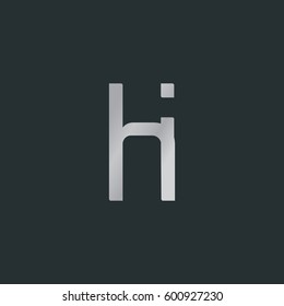 H & I Letter logo design vector element