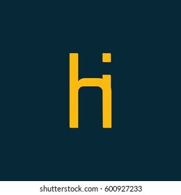 H & I Letter logo design vector element