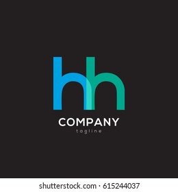 h & h Letter logo design vector element