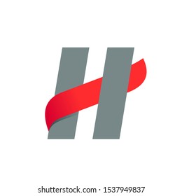 H Letter Logo Fast Speed Red Stock Vector (Royalty Free) 1537949837 ...