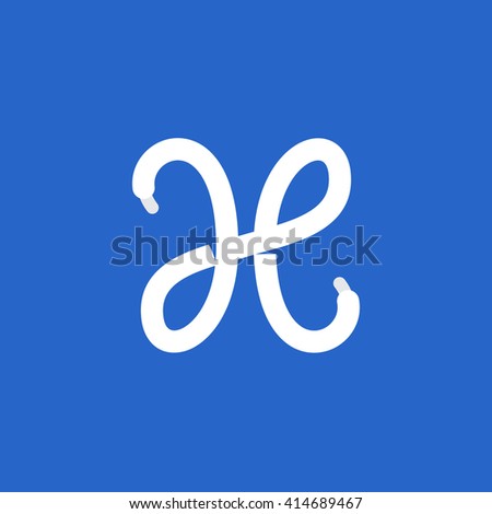 H letter logo formed by shoe lace. Vector design template elements for your sport application or corporate identity. Imagine de stoc © 