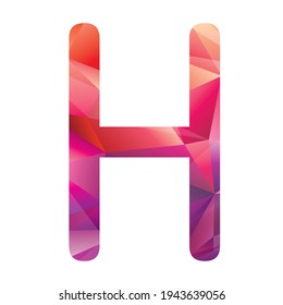 H Letter Logo Icon Colorful Abstract Mosaic Pattern Design template Element in uppercase, abstract art alphabet letter h logo with two triangles
