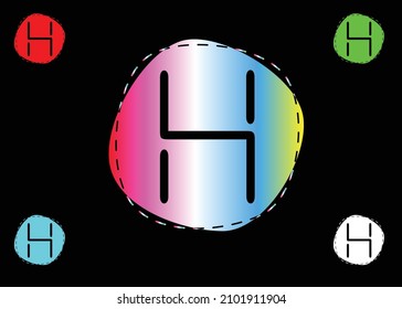H letter logo and icon design template