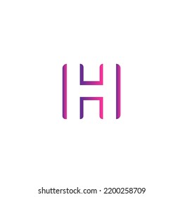  H Letter logo icon design template elements