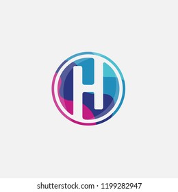 H letter logo . H icon flat design with colorful concept