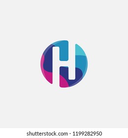 H letter logo . H icon flat design with colorful concept