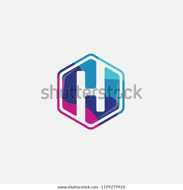 H Letter Logo H Icon Flat Stock Vector (Royalty Free) 1199279926