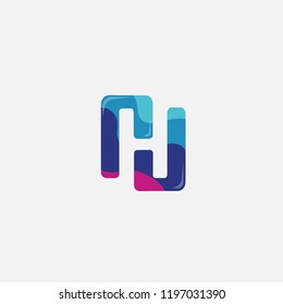 H letter logo . H icon logo template with colorful concept