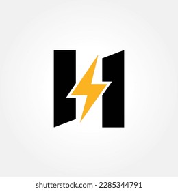 H-Letter-Logo mit glänzendem, glänzendem, glänzendem Vektor-Design. Vektorgrafik des E-Bottom-Buchstaben H.