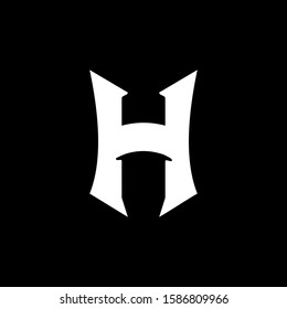 H Letter logo logotype Design, trendy typography icon initial illustration vector