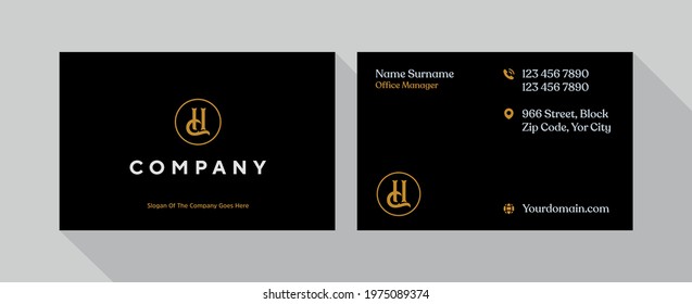 H Letter logo Minimal Corporate Business card