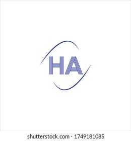 H A letter logo monogram design