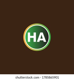 H A letter logo monogram design