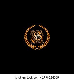 H letter logo monogram design on black background.H letter logo for fashion design