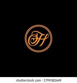 H letter logo monogram design on black background.H letter logo for fashion design