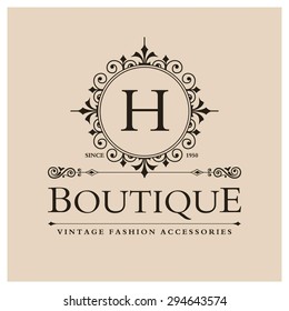 H Letter logo, Monogram design elements, line art logo design. Beautiful Boutique Logo Designs, Business sign, Restaurant, Royalty, Cafe, Hotel, Heraldic, Jewelry, Fashion, Wine. Vector illustration
